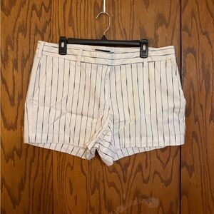 Nautica White Navy Pinstripe Shorts Size 16 Nautical Summer